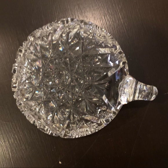 Crystal Cut Nappy Dish Excellent Used Condition - Picture 7 of 8